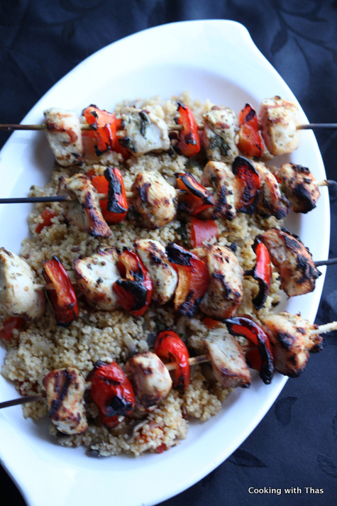 Chicken Souvlaki Recipe- Greek Souvlaki Kebabs - Cooking with Thas ...