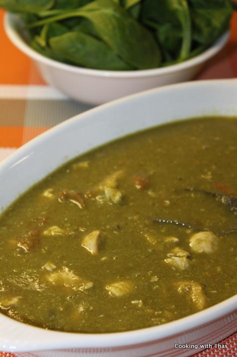 spinach lentil chicken soup