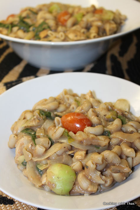 refried beans and pasta