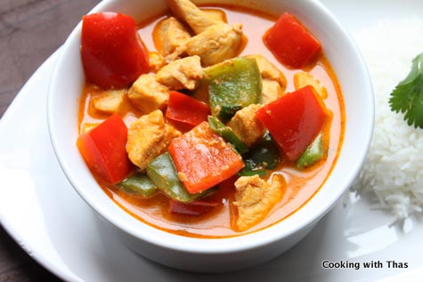 Thai chicken red curry