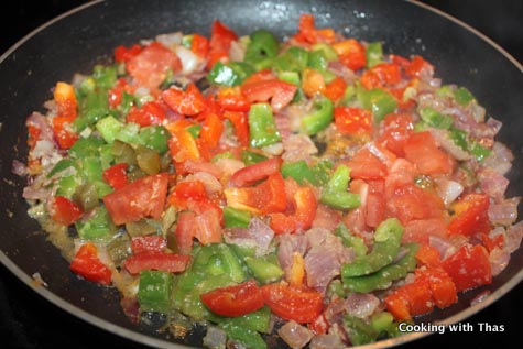 cooking veggies