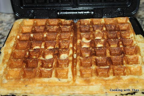 making waffles