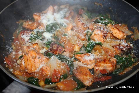 making parmesan-salmon