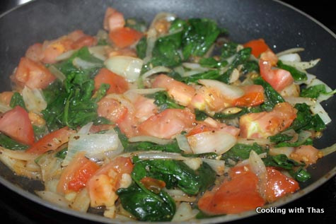 sauteing spinach