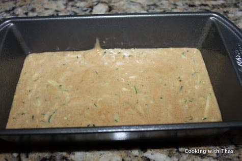 making zucchini bread