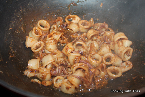 cooking squid