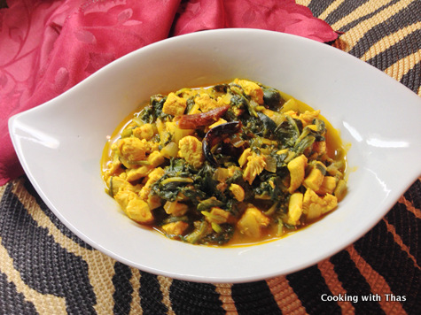 spinach chicken curry