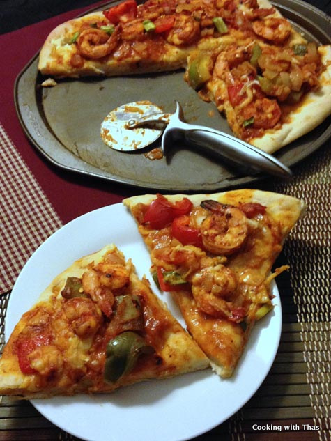 Cajun shrimp-pizza