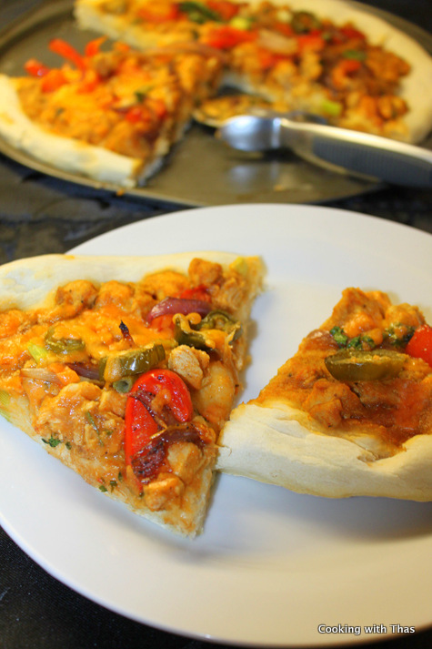 butter-chicken pizza