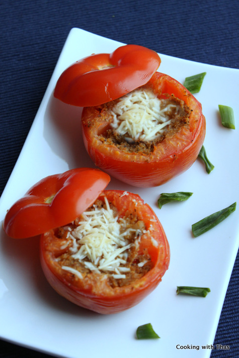 cauli-stuffed tomatoes