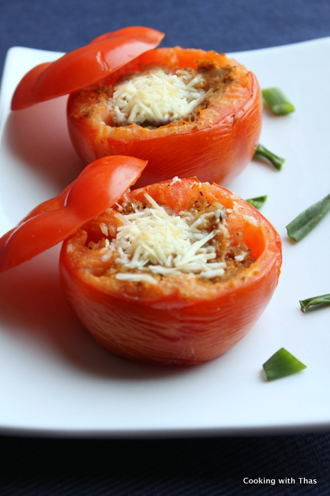 cauli stuffed tomatoes