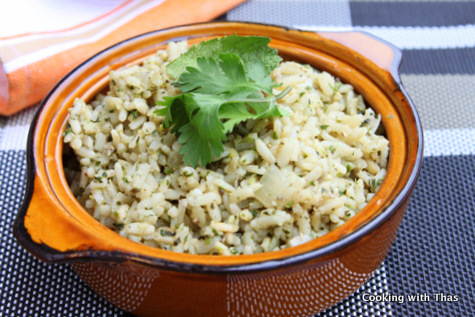 cilantro-mint rice
