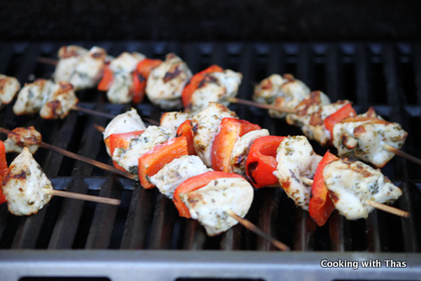 grilling souvlaki