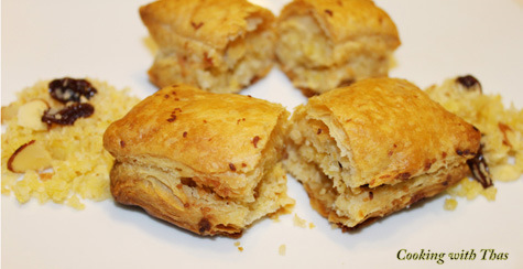 sweet coconut puff pastry