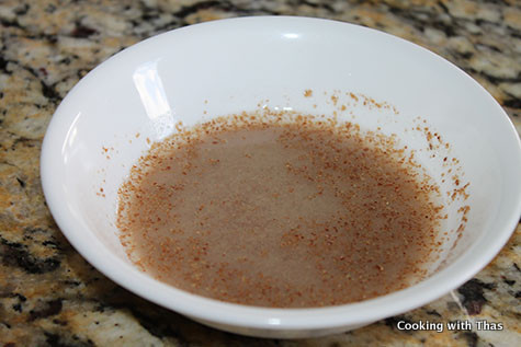 ground flax seeds disslved in water