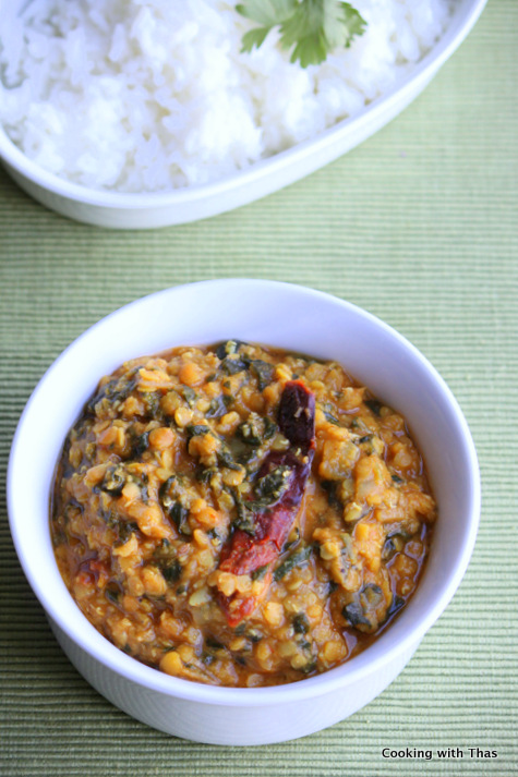 lentil-spinach curry