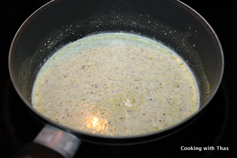 making pista saffron pudding