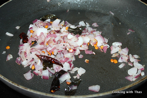 stir frying onions