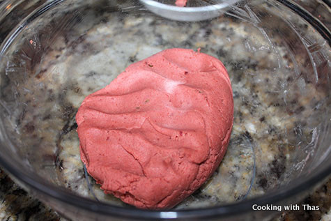 beetroot murukku dough