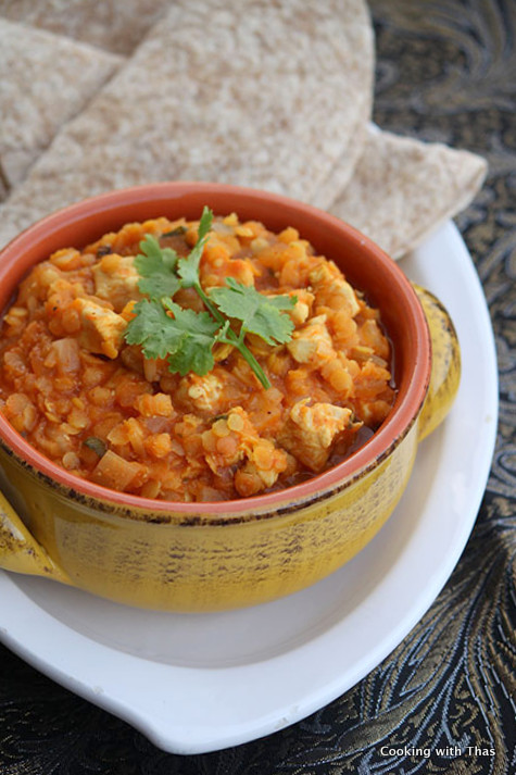 chicken red lentil curry