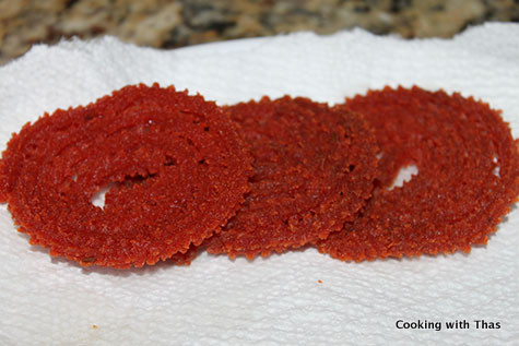 fried beetroot murukku