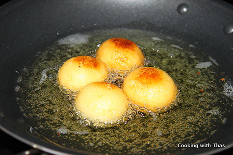 frying-gulab jamun