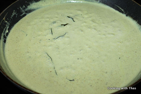 making coconut sauce