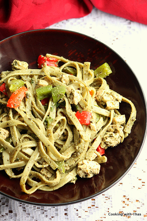 Chicken pesto pasta