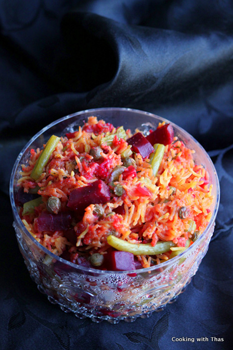 beetroot-rice pilaf