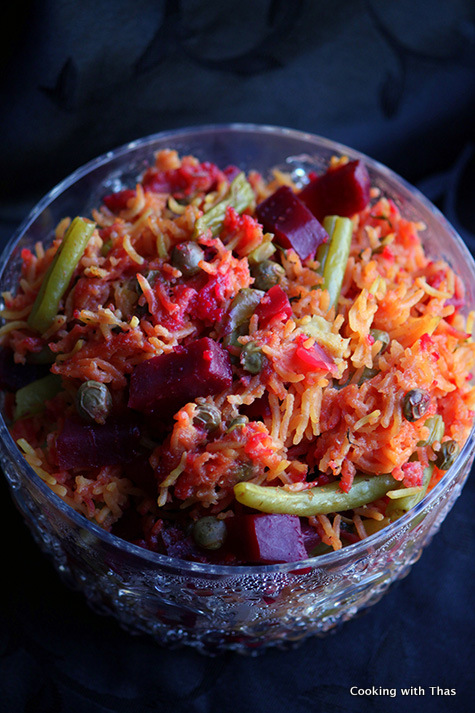 beetroot rice pilaf