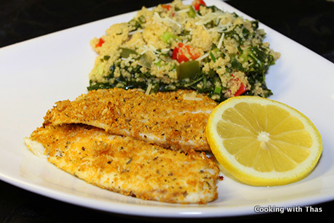 Baked Parmesan-crusted tilapia