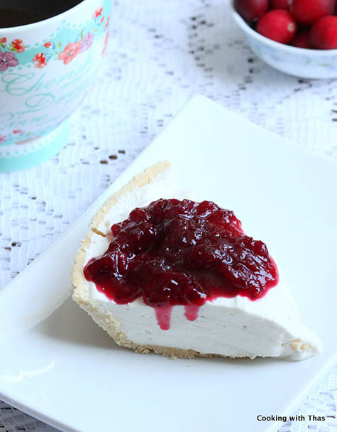 Cranberry cream cheese tart