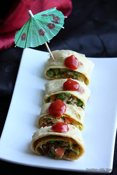 Chapati Egg rolls