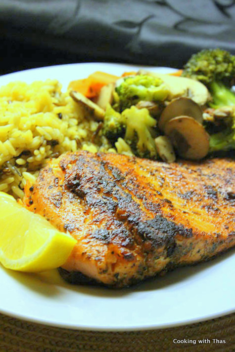 Pan fried blackened Trout
