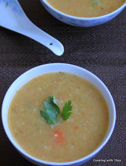 cracked wheat and veggie soup