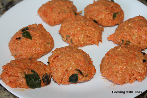 Carrot vada patties