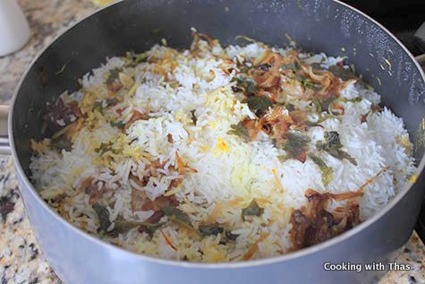 making dum biryani