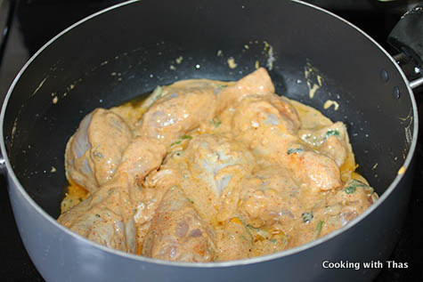 marinated chicken for dum biryani