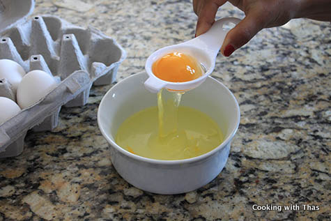 separation yolk from egg