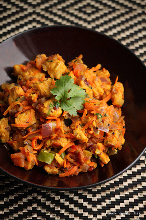 Bread upma with veggies