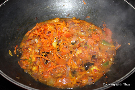 bread upma making