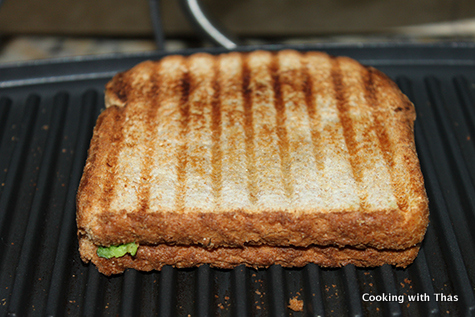 grilled peas pesto sandwich