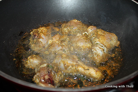 making fried chicken