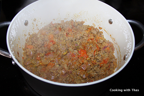 making ground beef masala