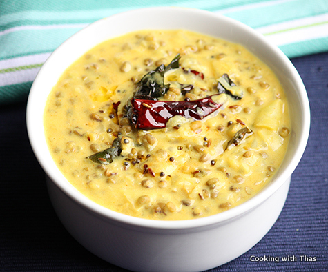 Mung bean and cabbage kadhi