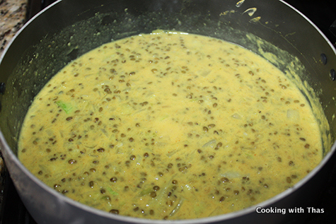 making-mung bean-kadhi