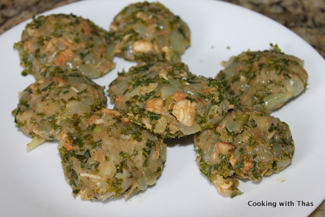 making kale chicken cutlets