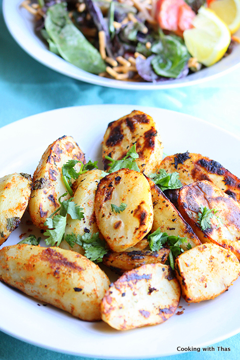 grilled potatoes