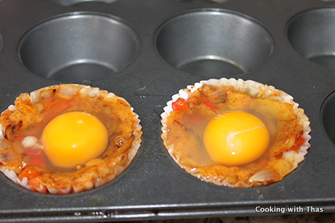 making hashbrown egg cups