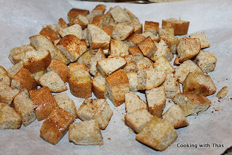 baking croutons